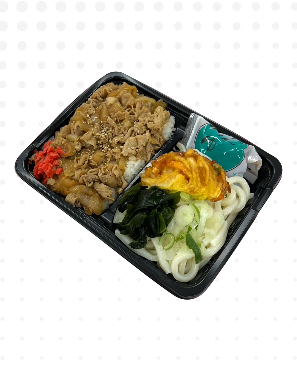 豚丼&冷やしかき揚げうどん